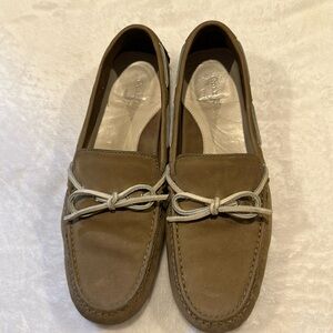 Cole Haan Air Garnett II, khaki loafers.